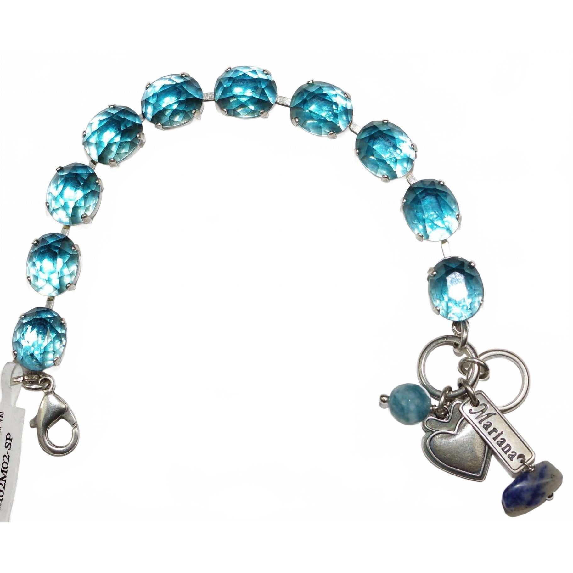 New Mariana Women's Faceted Clear Bracelet In Silver Setting